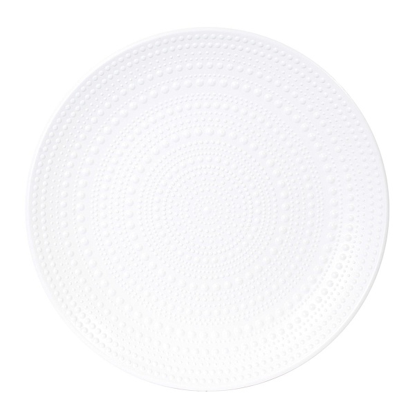 Zestaw 2 okrągłych stolików biały/naturalny - Intesi