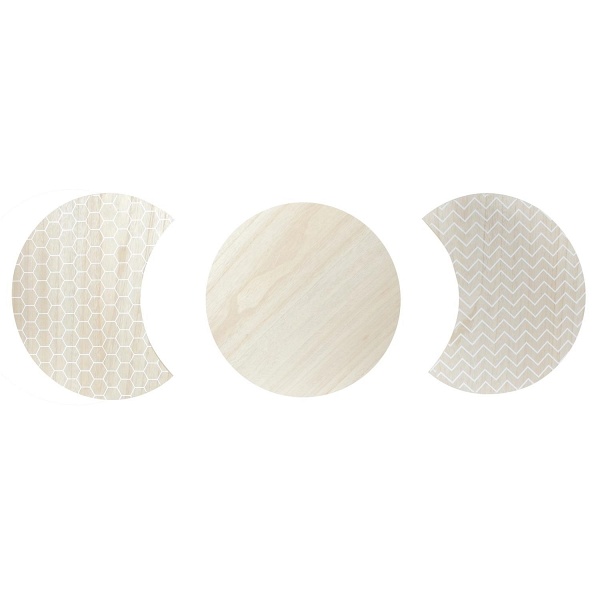 Zestaw 3 stolików bielone/ czarne - Intesi