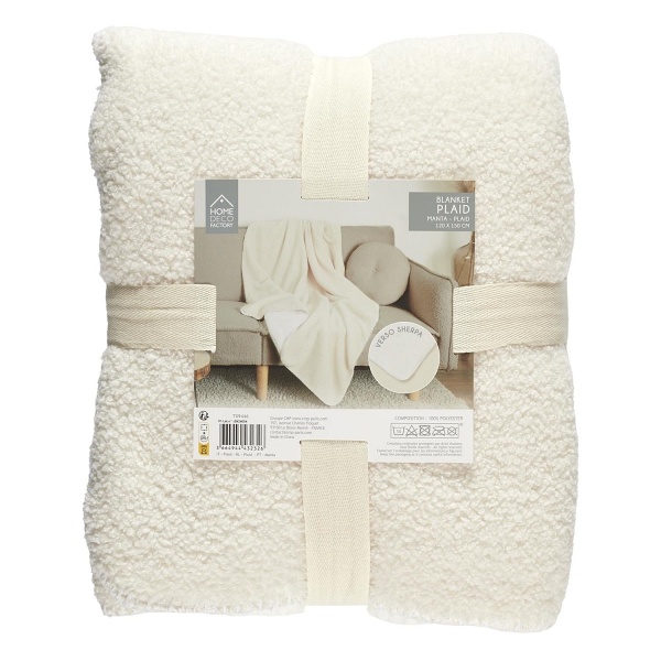 Pled Sherpa ecru 120x150cm - Intesi