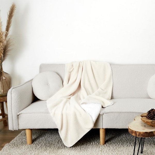 Pled Sherpa ecru 120x150cm - Intesi