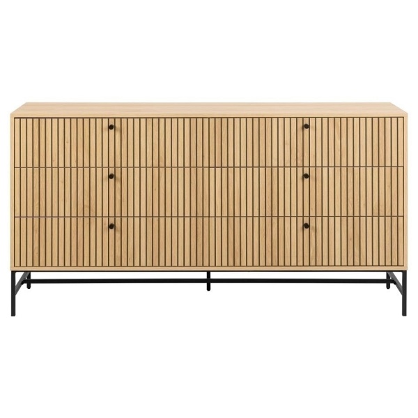 Komoda Albany 6 szuflad dąb naturalny - ACTONA