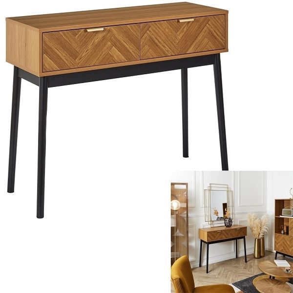 Konsola Felix jodełka naturalny - Intesi