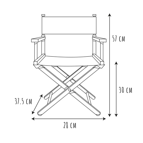 Krzesło dziecięce reżyserskie szare składane - Intesi
