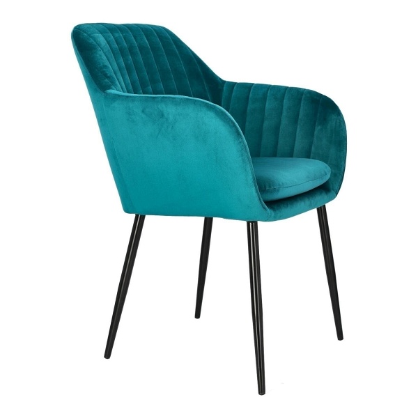 Krzesło Emilia Velvet bottle green/black - ACTONA