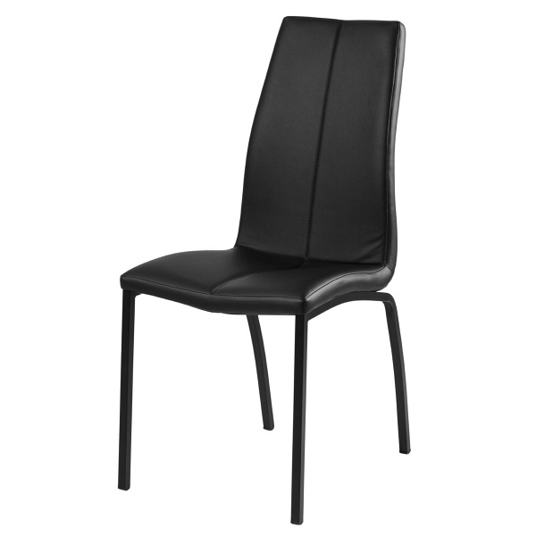 Krzesło Asama black PU czarne nogi - ACTONA