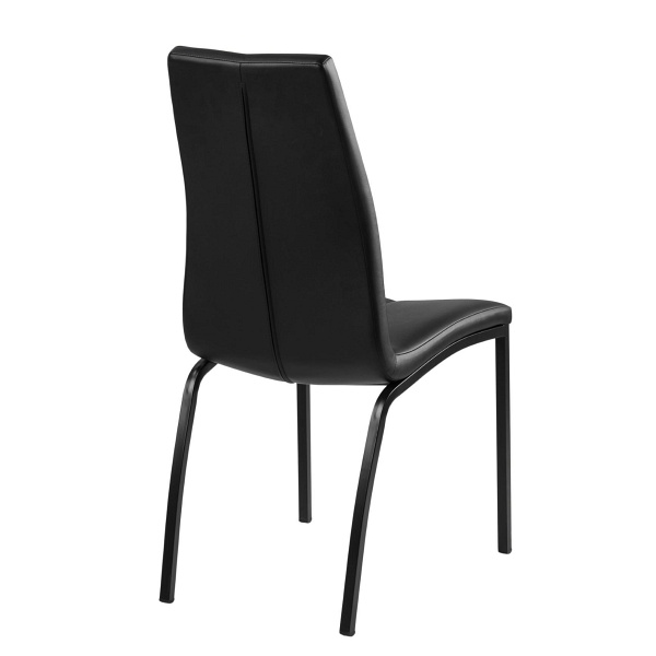 Krzesło Asama black PU czarne nogi - ACTONA