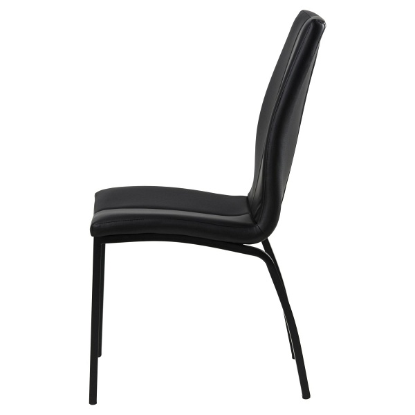 Krzesło Asama black PU czarne nogi - ACTONA