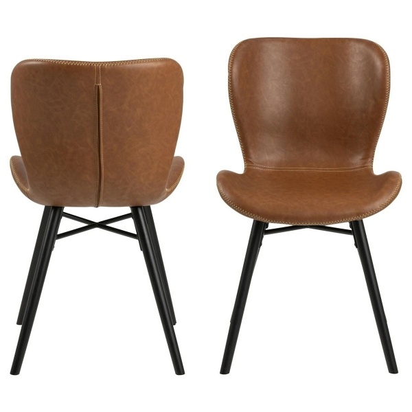 Krzesło Batilda Retro brandy /czarne - ACTONA