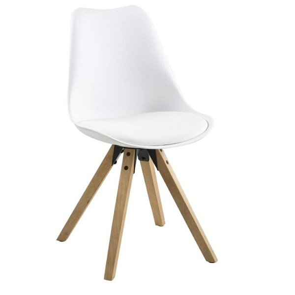 Krzesło Dima white/ dąb - ACTONA