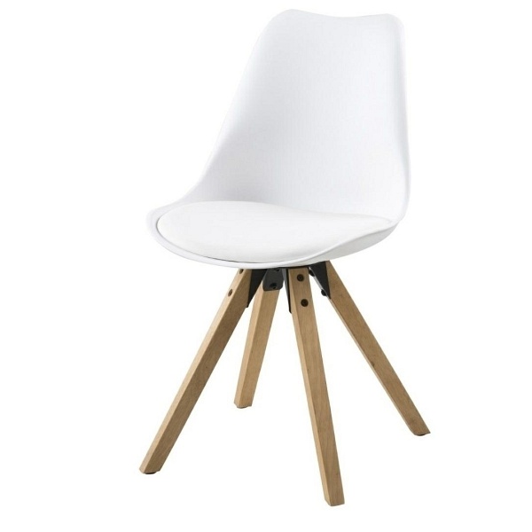 Krzesło Dima white/ dąb - ACTONA