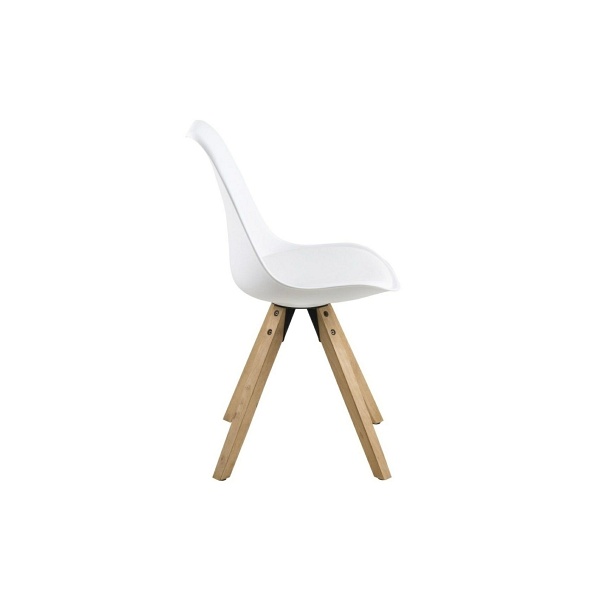 Krzesło Dima white/ dąb - ACTONA