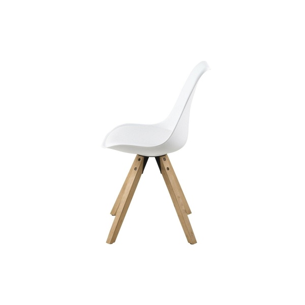 Krzesło Dima white/ dąb - ACTONA