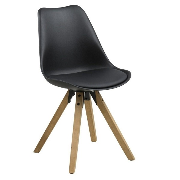 Krzesło Dima black/ dąb - ACTONA