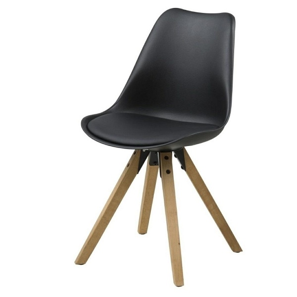 Krzesło Dima black/ dąb - ACTONA
