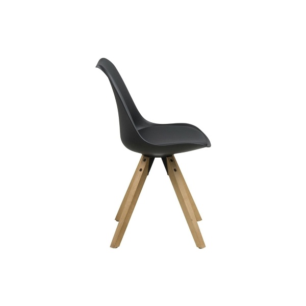 Krzesło Dima black/ dąb - ACTONA