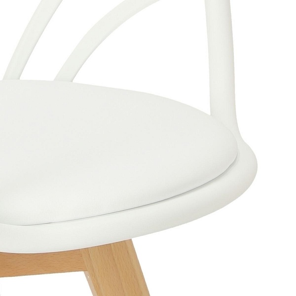 Krzesło Sirena z podłokietnikami białe - Intesi