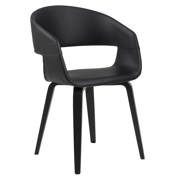 Krzesło Supernova czarne eko skóra - Intesi