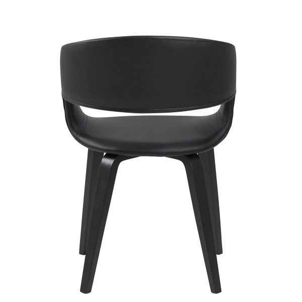 Krzesło Supernova czarne eko skóra - Intesi