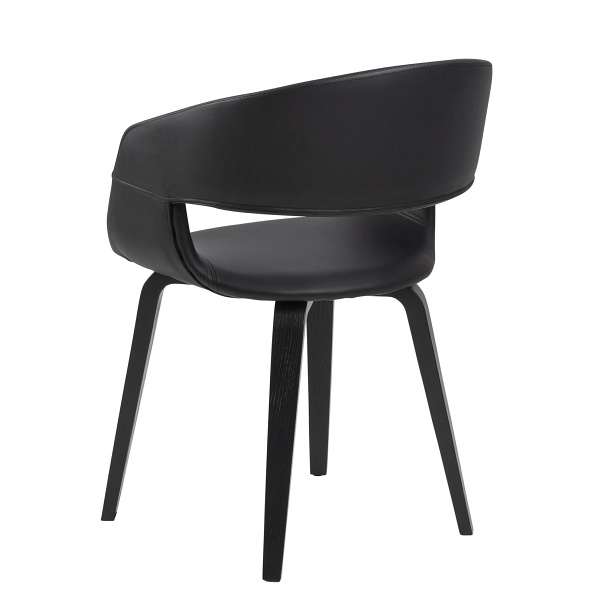 Krzesło Supernova czarne eko skóra - Intesi