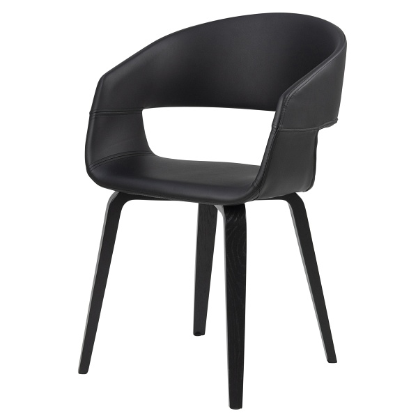 Krzesło Supernova czarne eko skóra - Intesi
