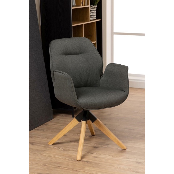 Krzesło obrotowe Aura dark grey auto re turn - ACTONA