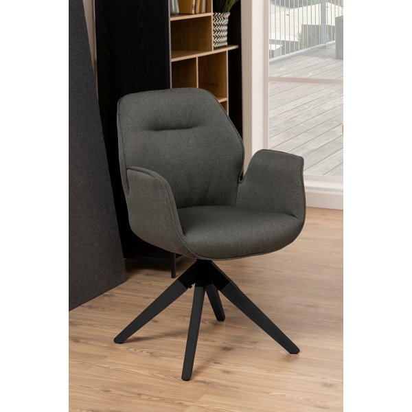 Krzesło obrotowe Aura dark grey /black auto return - ACTONA