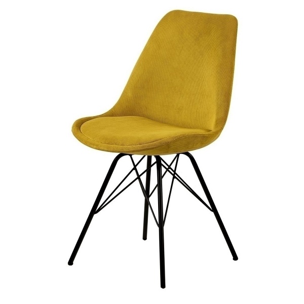 Krzesło Eris Sztruks Żółte - ACTONA