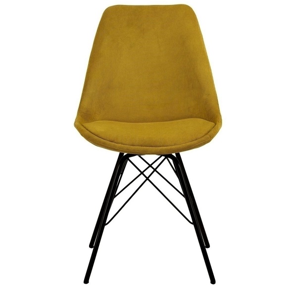 Krzesło Eris Sztruks Żółte - ACTONA