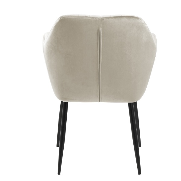 Krzesło Emilia Velvet sand /black - ACTONA