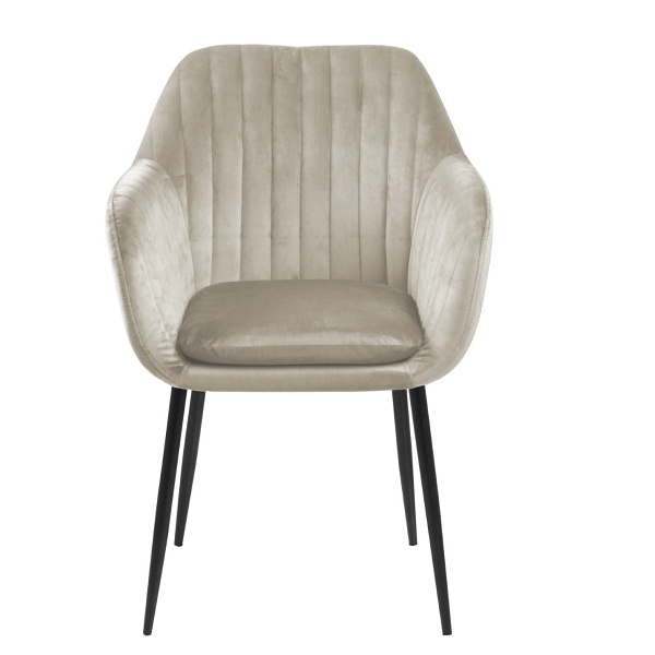 Krzesło Emilia Velvet sand /black - ACTONA