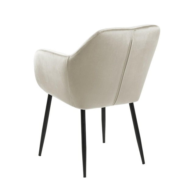 Krzesło Emilia Velvet sand /black - ACTONA