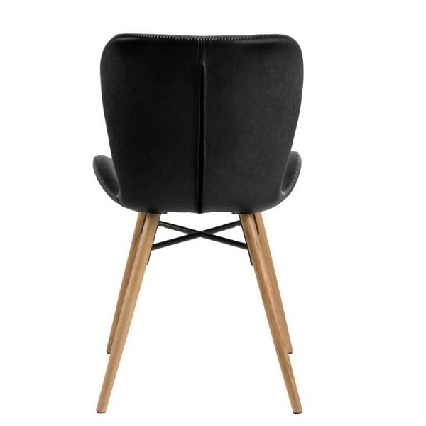 Krzesło Batilda Retro czarne/naturalne - ACTONA