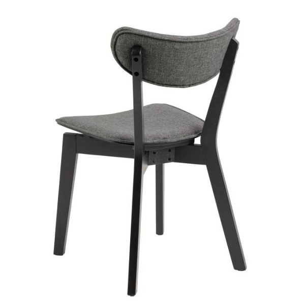 Krzesło Roxby tapicerowane szare/czarne - ACTONA