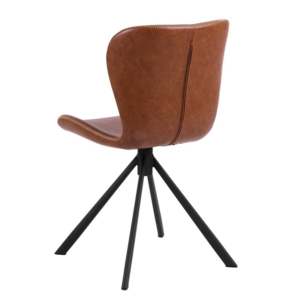 Krzesło Batilda Retro cross brandy /czarne - ACTONA