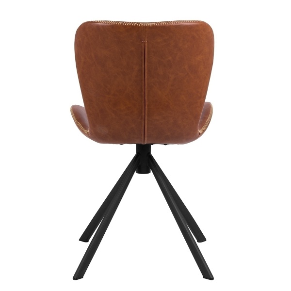 Krzesło Batilda Retro cross brandy /czarne - ACTONA