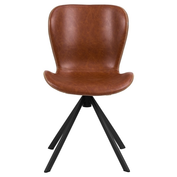 Krzesło Batilda Retro cross brandy /czarne - ACTONA