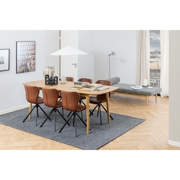 Krzesło Batilda Retro cross brandy /czarne - ACTONA