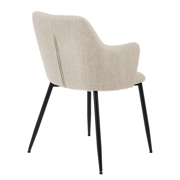 Krzesło Ilsa z podłokietnikami beżowe - ACTONA