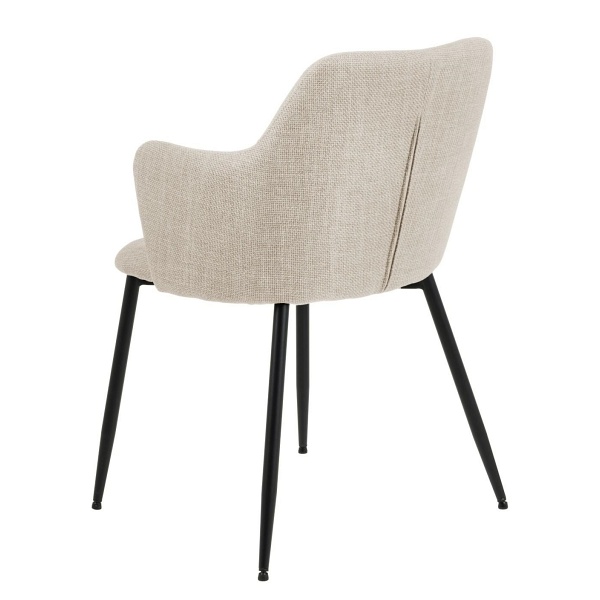 Krzesło Ilsa z podłokietnikami beżowe - ACTONA