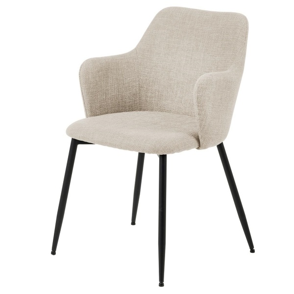 Krzesło Ilsa z podłokietnikami beżowe - ACTONA