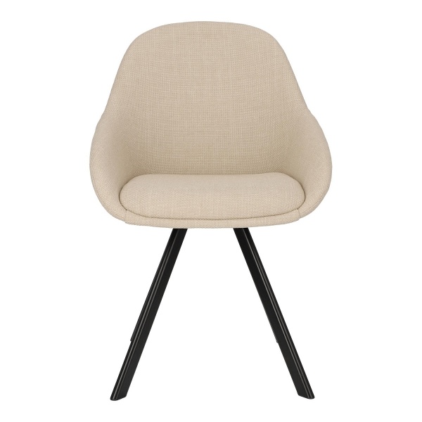 Krzesło Nels beżowe czarne nogi - Intesi