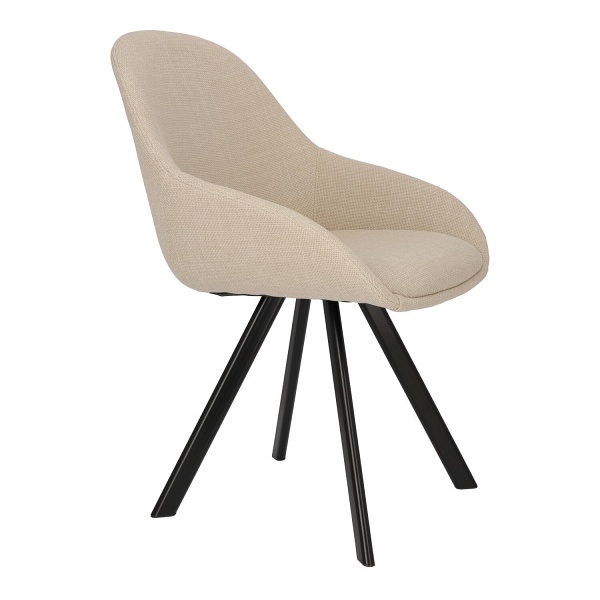 Krzesło Nels beżowe czarne nogi - Intesi