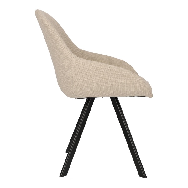 Krzesło Nels beżowe czarne nogi - Intesi