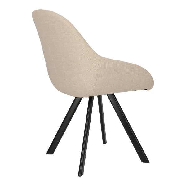 Krzesło Nels beżowe czarne nogi - Intesi