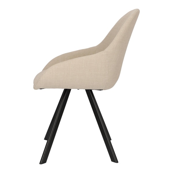 Krzesło Nels beżowe czarne nogi - Intesi