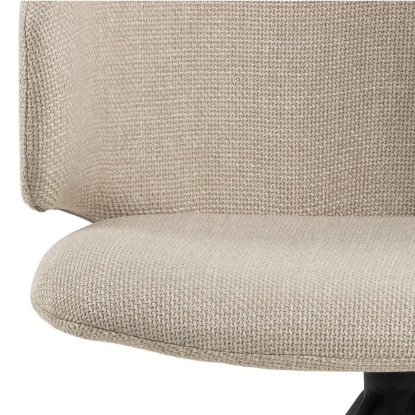 Krzesło Ella beżowe Basel 24, czarne nogi - ACTONA