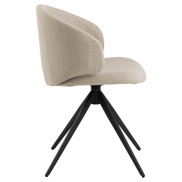 Krzesło Ella beżowe Basel 24, czarne nogi - ACTONA