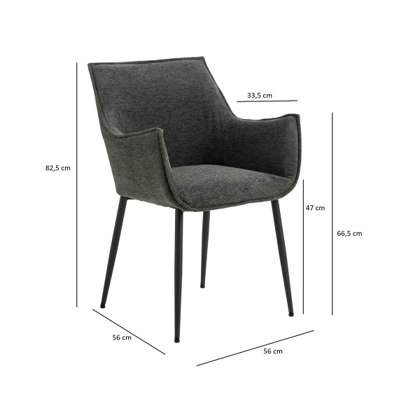 Krzesło Bonita szare - ACTONA