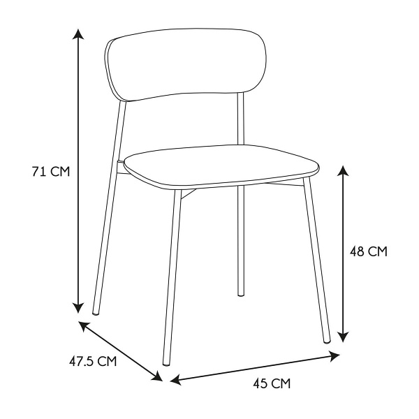 Krzesło Loki naturalne/beżowe - Intesi