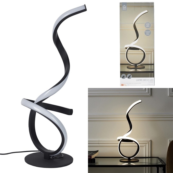 Lampka Nouage LED czarna - Intesi